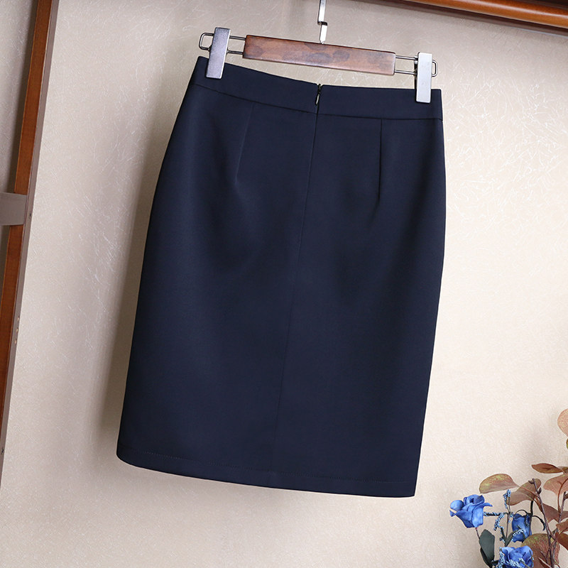 前开叉2023夏季高腰直筒裙半身裙 浅婼半身裙