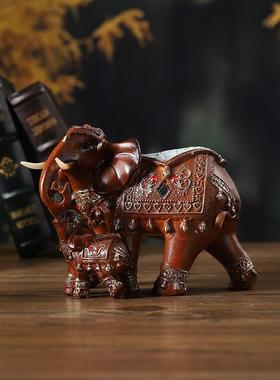 创意招财大象摆件桌面装饰高档大气上档次家居客厅玄关电视柜摆设