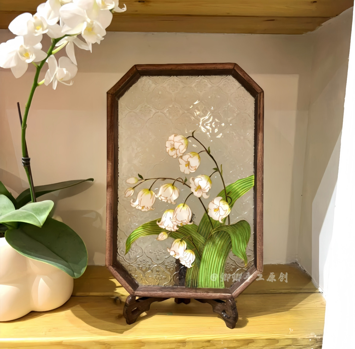 【幽谷铃兰】手工diy掐丝珐琅画材料包景泰蓝新中式玻璃茶盘摆件,淘宝优惠券,粉丝福利购,淘宝优惠卷