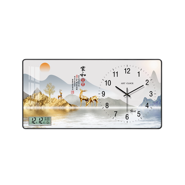 2026 new fashion silent wall clock for Chinese style living room