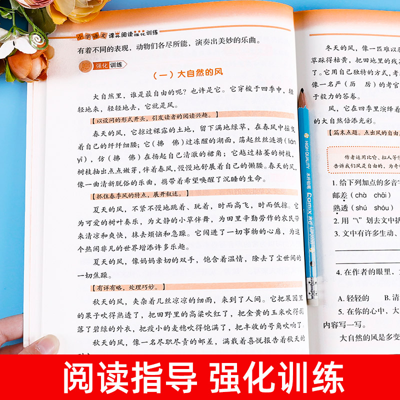 课外阅读理解强化训练三年级上册下册人教版上下小学语文阅读理解专项训练书强化训练题部编阶梯写作技巧书籍同步作文大全-图1