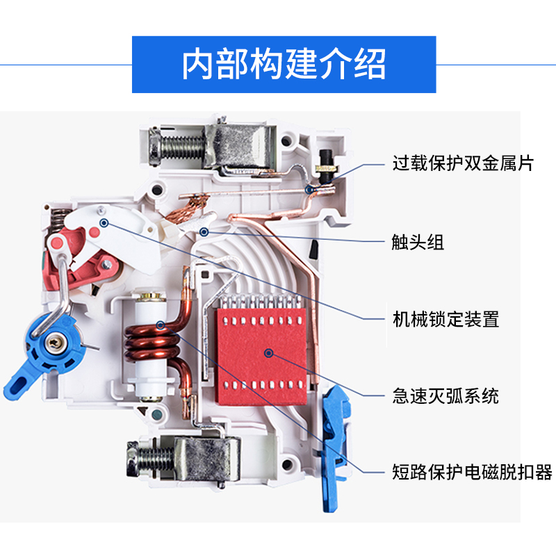 正泰昆仑NXB-63断路器C系列空气开关家用保护器DZ47升级款2p 63a-图1