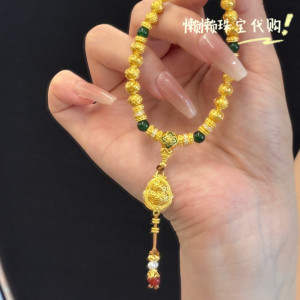 6.8–7.2折周大福专柜代购故宫系列翡翠葫芦福禄钻石黄金手链定价
