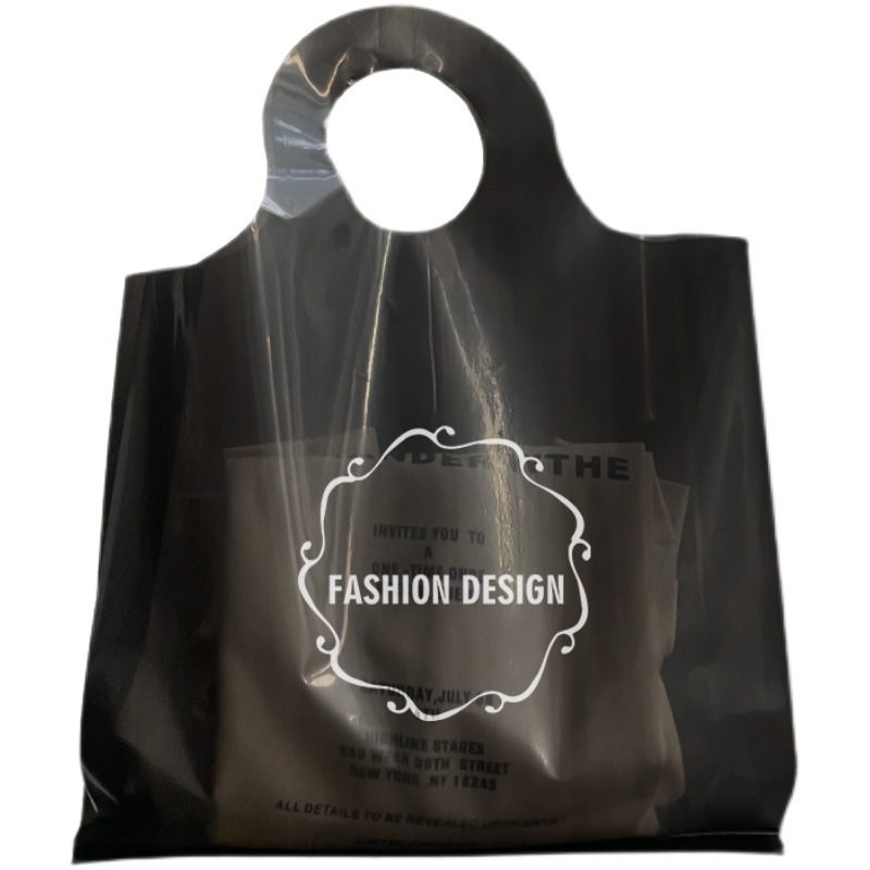 时尚透明服装袋女装店手提袋高档衣服购物袋包装袋定制印刷logo