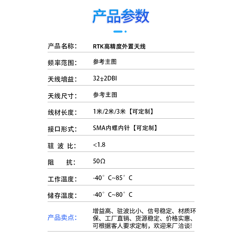 L1+L2/L5四星全频GNSS高精度天线GPS+BD有源陶瓷外置车载定位天线 - 图0