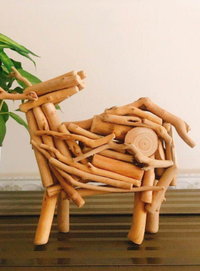 幼儿园手工diy制作天然干树枝