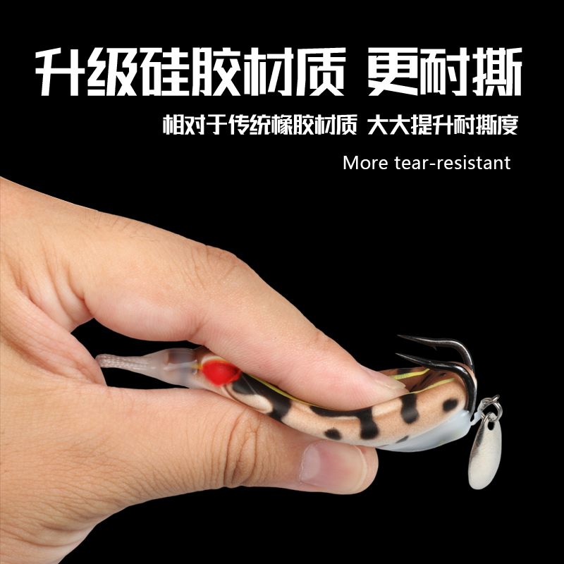 2025新款噪音雷蛙蟾毒打黑路亚饵假饵改装青蛙远投钓黑鱼专用乌鳢 - 图2