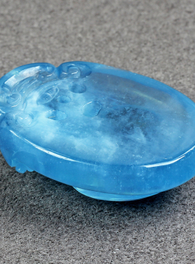 巴西海蓝宝石福贝如意挂绳坠吊坠