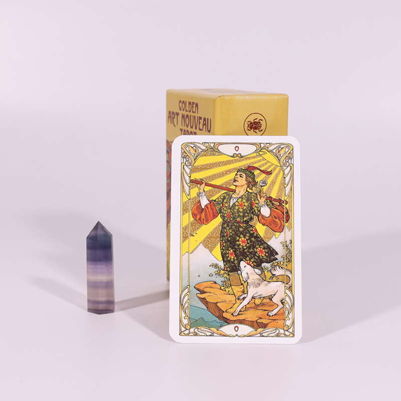 【现货】进口正版Golden Art Nouveau Tarot黄金新艺术韦特塔罗牌-图1