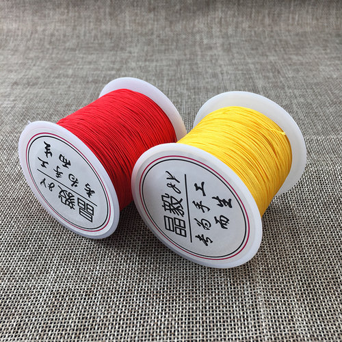 特细玉线71号线0.4mm串珠手工材料手链吊坠戒指编织无弹力红绳子 - 图3