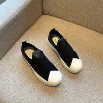 Fashion brand shoes womens 2022 new versatile comfortable breathable flying weave thick-soled lazy slip-on casual womens shoes