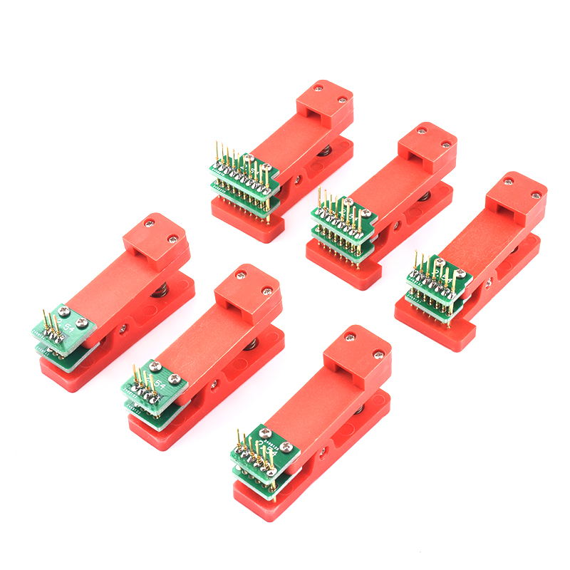 测试架PCB夹子治具夹具探针下载程序编程烧录弹簧针2.54间距3~10P - 图0