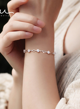 菱光之恋手链足银饰品送女友礼物