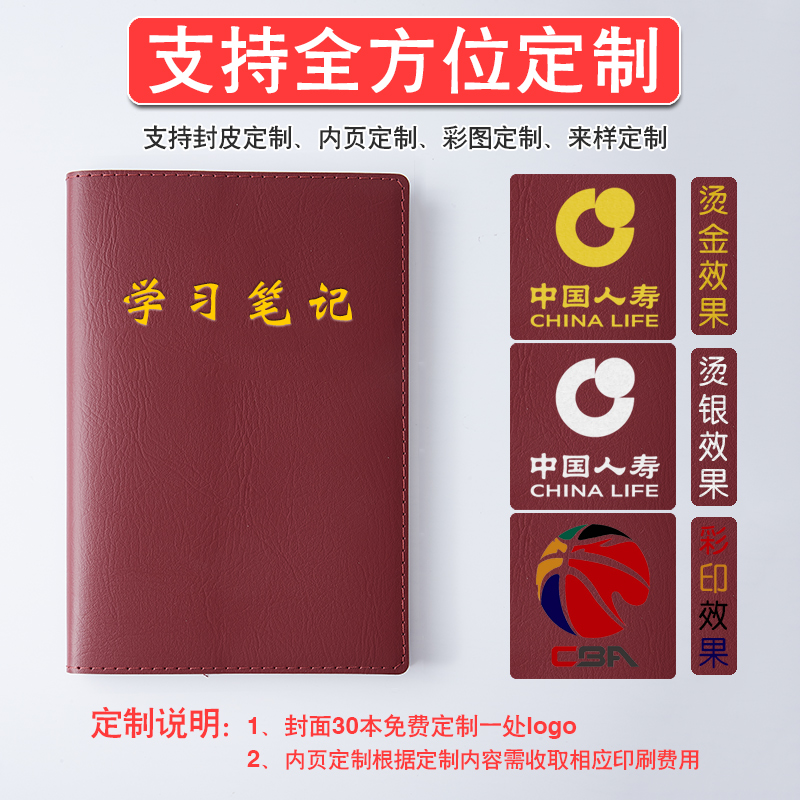 工作学习笔记本商务简约办公记事本2024新款党员学习笔记本a5政治教育会议记录本b5个人工作日志定制可印logo - 图3