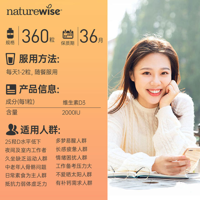 Naturalwise2000iu active vitamin d3