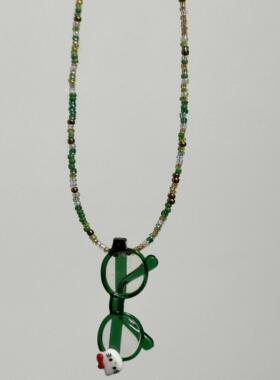 可爱kitty眼镜吊坠小众高