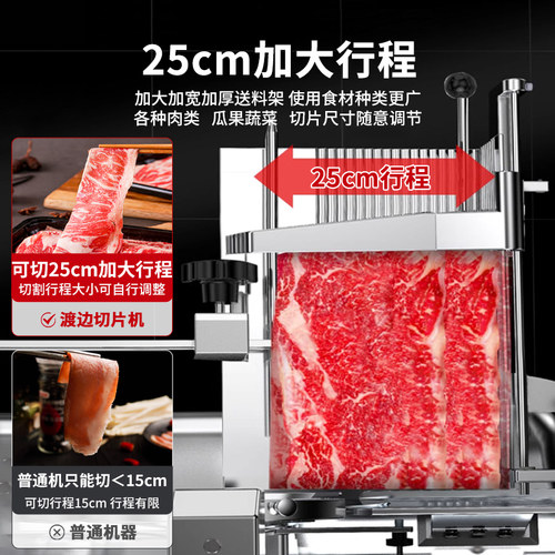 日本渡边富士龙切片机切羊肉片牛肉卷冻肉多功能商用全自动刨肉机 - 图2