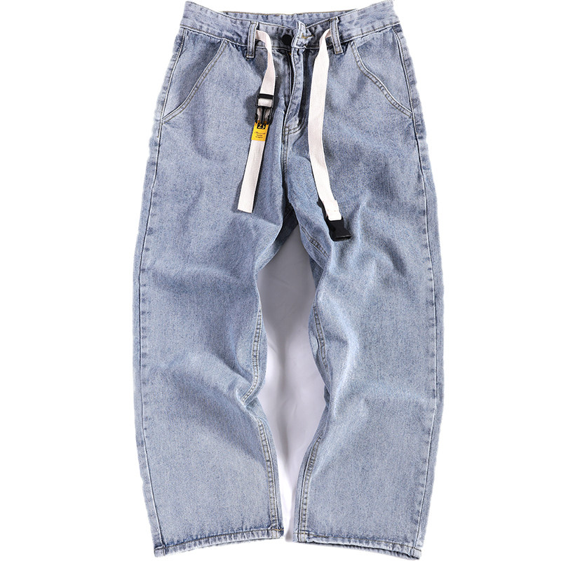 港仔文艺男韩版九分裤男士子牛仔裤 港仔文艺男牛仔裤