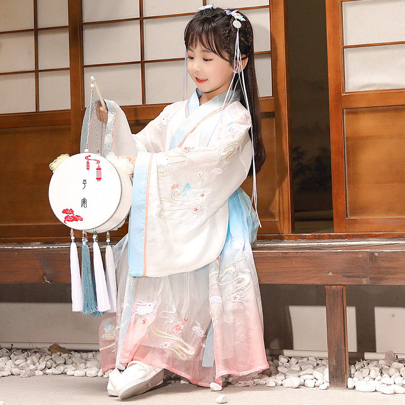 水云间儿童古装汉服女童夏季连衣裙 妞芭蔓汉服