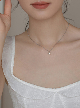 925纯银小灯泡珍珠项链