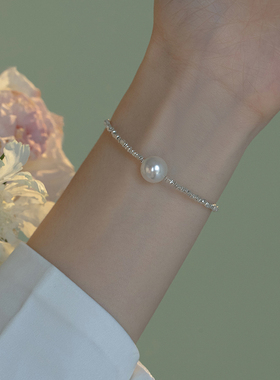 银河瀑布碎银珍珠手链ins冷淡风