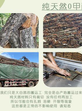 天然软木树皮造景 香槟色墙面彷真树皮贴 水族箱背景爬宠鱼缸装饰