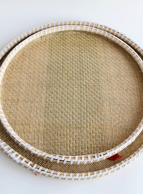 竹筛子 带孔竹筐竹 工艺品 有孔竹编米筛 筛芝麻茶叶干货竹子制品