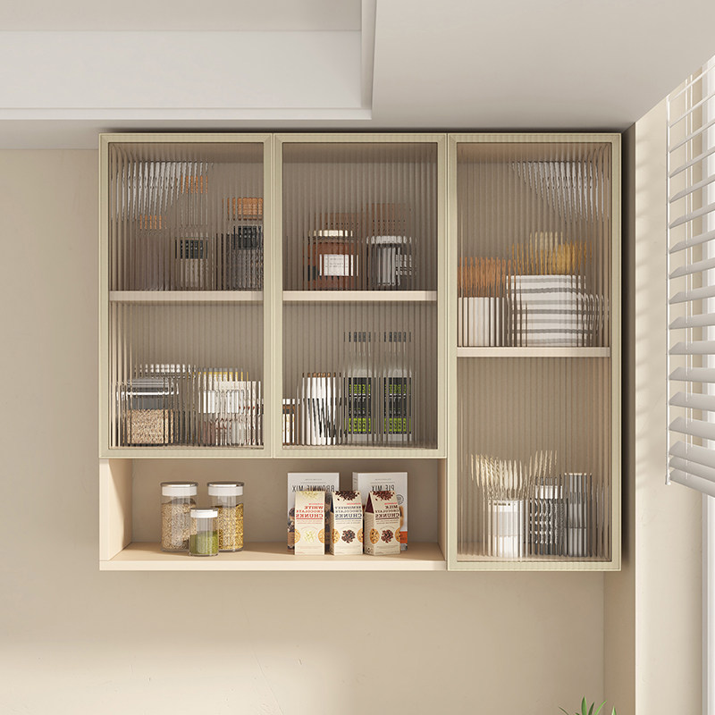 壁挂式厨房吊柜墙壁柜收纳柜调料柜厨房柜子储物柜玻璃橱柜置物柜,淘宝优惠券,粉丝福利购,淘宝优惠卷