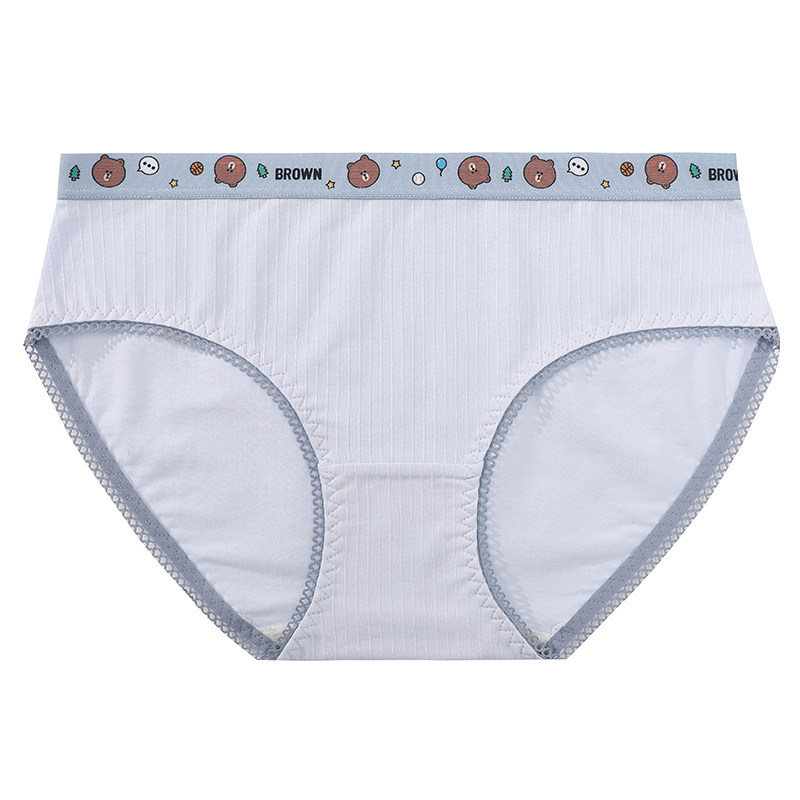 芬腾ftkk可爱布朗熊纯棉女抗菌内裤 ftkk内裤