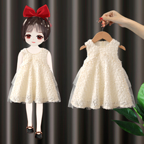 Girls Dress Summer 2022 New Baby Girls Sleeveless Summer Mesh Princess Skirt Kids Foreign School Tank Top Skirt