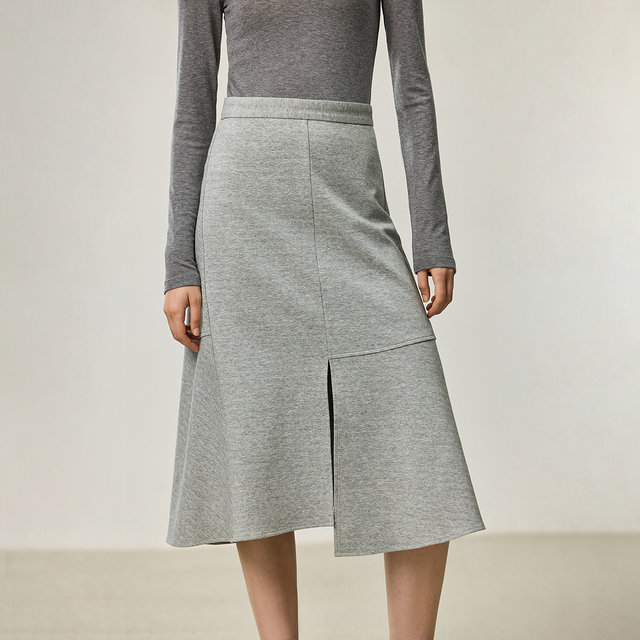 LILY Ole autumn women's three-dimensional skinny comfortable elastic casual versatile commuter fishtail skirt skirt