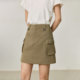 LILY Ole autumn light outdoor workwear plaid versatile A-line skirt women's short style