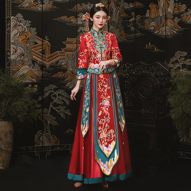 秀禾服2020新款结婚礼服女中式婚纱 瑶瑟花样年华旗袍