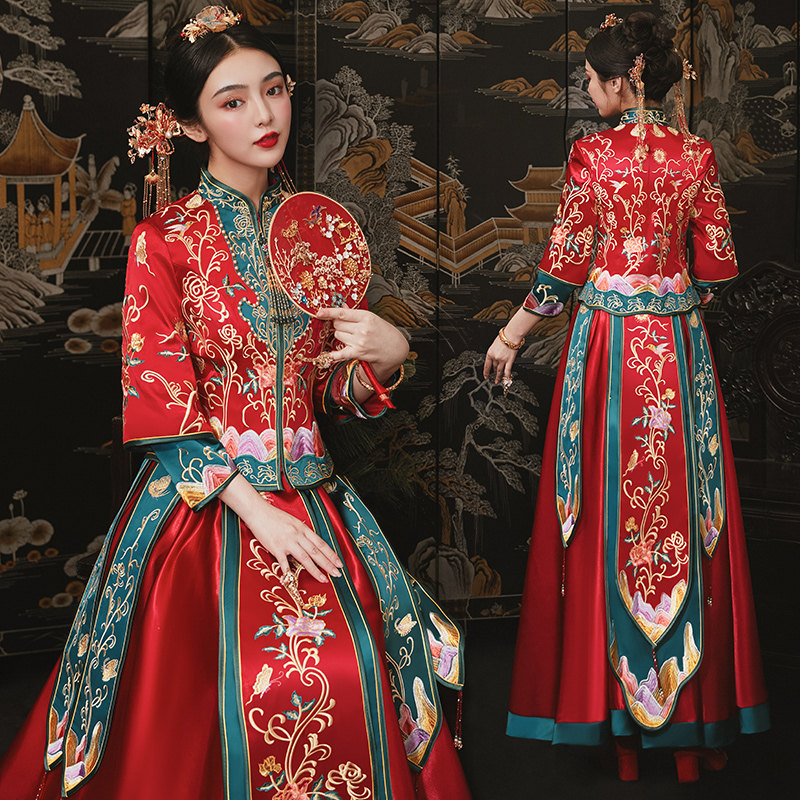 秀禾服2020新款结婚礼服女中式婚纱 瑶瑟花样年华旗袍