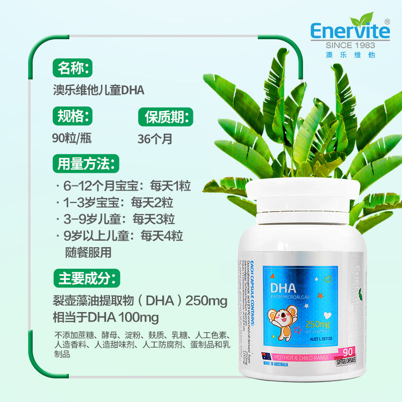  EnerVite澳乐维他海外旗舰DHA/核桃油