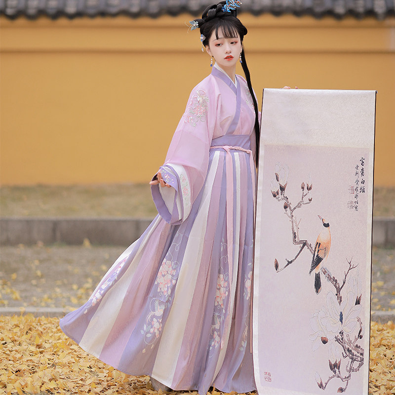 洛轻雅原创女【兰莺】晋制中国风汉服 洛轻雅汉服