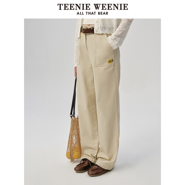 TeenieWeenie ຫມີແມ່ຍິງຝ້າຍບາດເຈັບແລະ Pants Summer ເຢັນຄົນອັບເດດ: ແສງສະຫວ່າງ Workwear Straight Pants