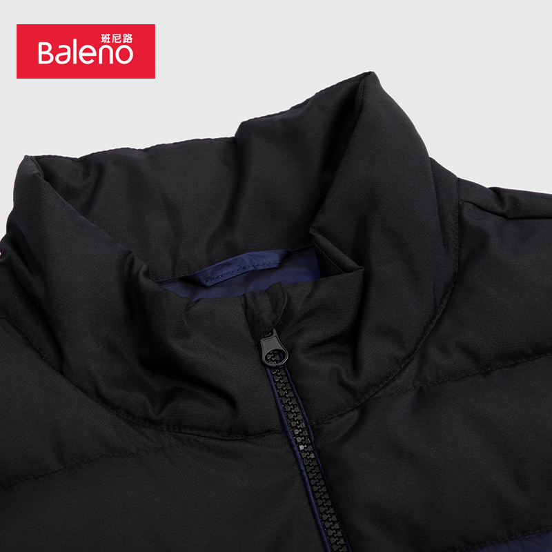 班尼路时尚潮流男装夹棉背心外套男休闲百搭夹棉背心男 - 图0