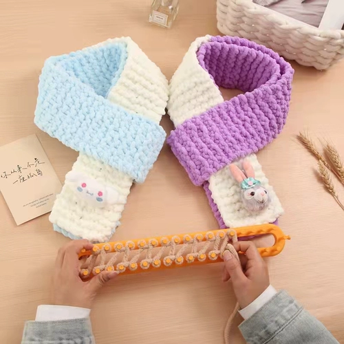 Плетеный шарф ручной работы, коралловый набор материалов, клубок пряжи подходит для мужчин и женщин для друга, «сделай сам»