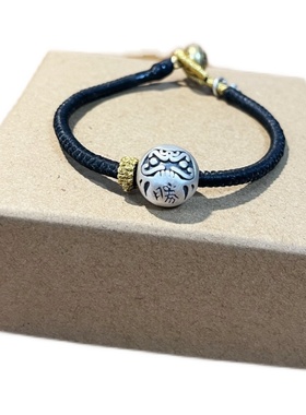 不闲手作 必胜达摩手工蜡绳