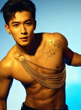 欧美多层粗链条胸链时尚高级感流苏身体链百搭腰链夜店酒吧ins潮