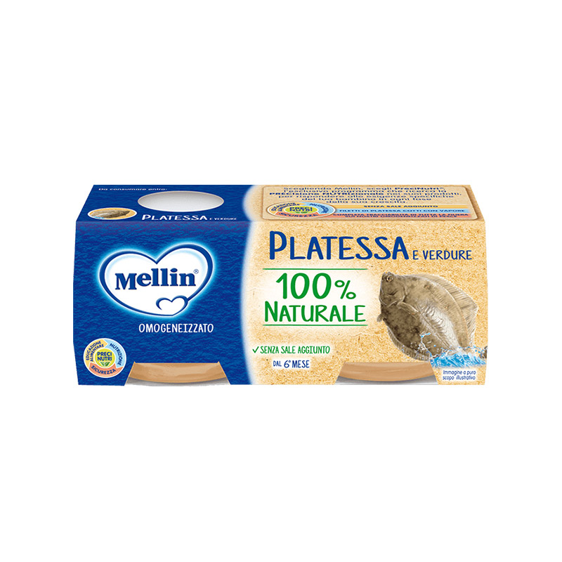 mellin铭帆海外专卖店意大利进口Mellin美林婴幼儿佐餐比目鱼泥儿童宝宝营养辅食鱼肉泥0