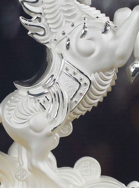 足银工艺品马摆件家居大厅装饰摆商务礼品送领导送老师足银999