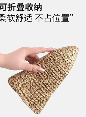 纯手工编织草帽厂家直销定制女士透气防晒帽海边渔夫帽小批量现货