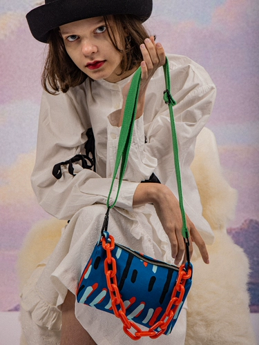 Оригинальная сумка через плечо, шоппер, небольшая сумка, цепь, коллекция 2021, на цепочке