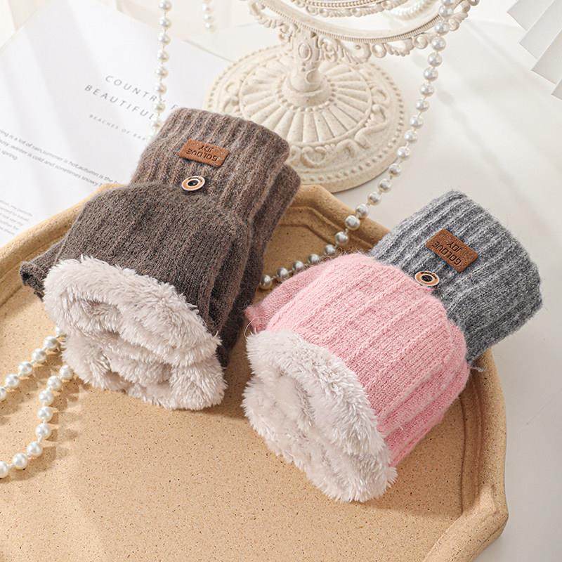 防风手套冬天女保暖加绒加厚骑行写字防寒学生触屏半指翻盖男冬季,淘宝优惠券,粉丝福利购,淘宝优惠卷