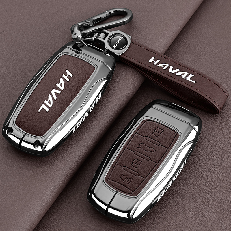 长城哈弗H6钥匙套M6plus哈佛H7二代大狗F7赤兔H4车金属扣保护壳男 - 图2