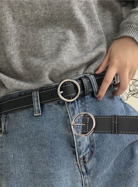 黑色小皮带女士ins风牛仔裤腰带细时尚百搭男士裤带装饰复古女潮