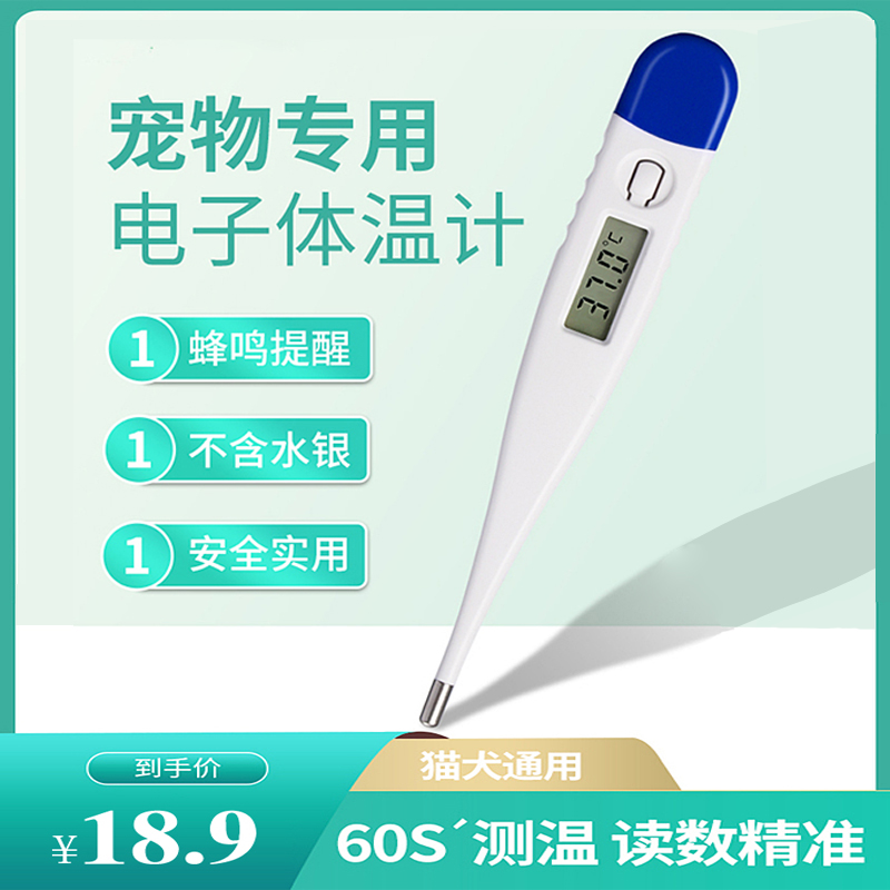 宠物量体温发烧检测专用测温计狗狗猫咪测温电子温度计犬用体温计 - 图0