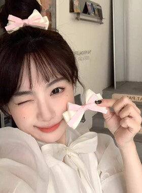 甜美洛丽塔法式少女蝴蝶结发夹